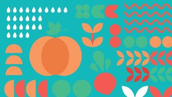 Citrus and leek abstract background vector