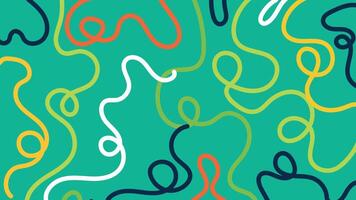 Teal abstract squiggle background vector