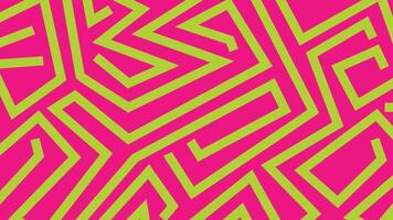 Neon green angular design on pink background vector