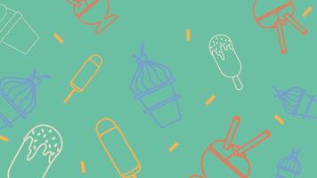 Mint ice cream icon background vector