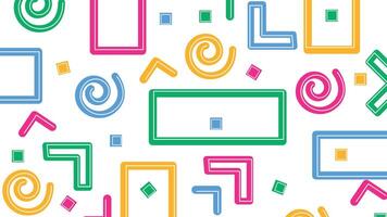 Playful loop and oval background vector