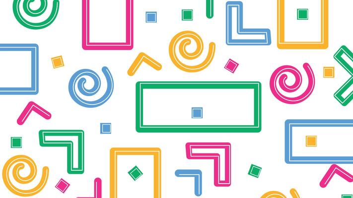 Playful loop and oval background