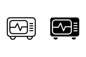 Electrocardiogram icon set. for mobile concept and web design on white background vector