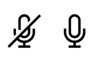 microphone icon. isolated illustration. simple icon on white background. vector