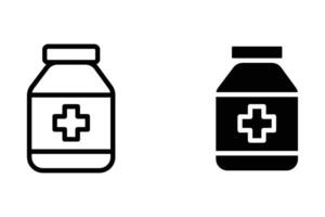 Medicine icon set. for mobile concept and web design on white background vector