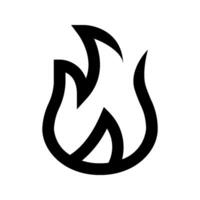 Fire icon. fire flame sign. for mobile concept and web design. illustration on white background vector