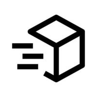 Delivery box icon fast shipping Symbol. for mobile concept and web design. illustration on white background vector