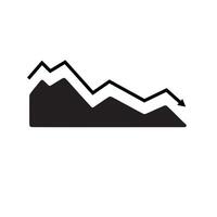 Downward Chart Icon for Finance and Data Dashboards vector