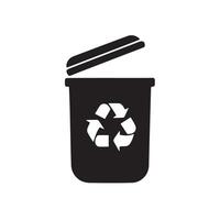 Recycle Bin Icon for Waste Reduction and Recycling Apps vector