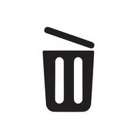 Recycle Bin Icon for Waste Management on white background vector
