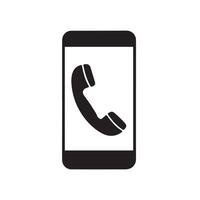 Mobile Call Symbols for Communication Interfaces vector