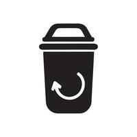 Recycle Bin Icon For Green Initiatives and Waste Sorting vector