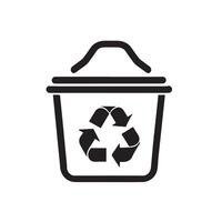 Recycle Bin Icon for Waste Sorting and Recycling Solutions vector