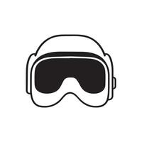 Virtual Reality Headset Icon for Apps and Websites vector