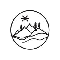 Mountain Icon for Web and Graphic Design on white background vector