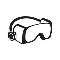 Virtual Reality Headset Icon for Tech and Gaming Projects vector