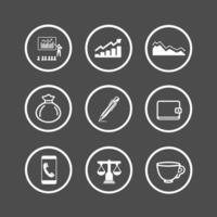 Finance and Business Icons for Websites, Apps, and Marketing Materials vector