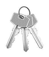 Keys isolated on white photo