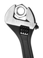 Adjustable spanner with metal nut photo