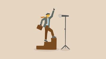 lightbulb head character mic vector
