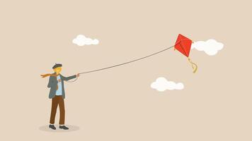 lightbulb head character kite vector