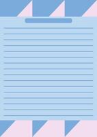 paper notebook, blank paper note book, notebook sheet, notebook page template, line notepad pages, dot graph notepad page illustration. papper note vector
