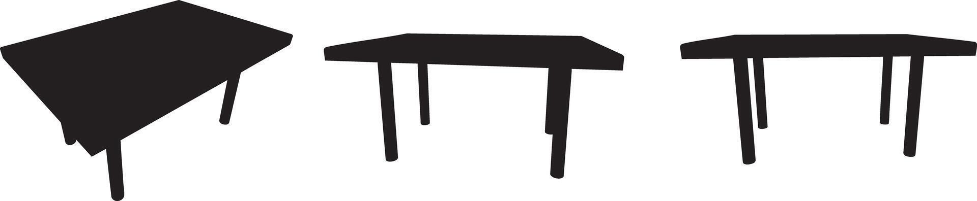 3d table silhouette