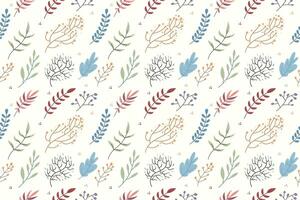 flower leaf patterns of various types. pattern illustration vector