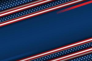 blue background with American flag border for web meeting vector