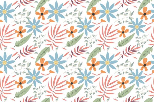 soft pastel colored seasonal flower pattern for summer clothing