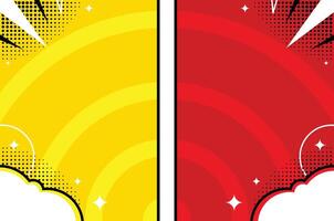 Comic Book Style Background with Bright Halftone Dots and Pop Art Speech Bubbles vector