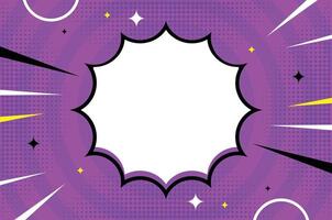 Halftone Pop Art Comic Background with Colorful Speech and Thought Bubbles vector
