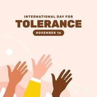 International Tolerance Day Celebration Background with Global Unity Theme vector
