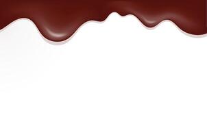 Delicious Chocolate Dripping Background with Melted Texture Design vector
