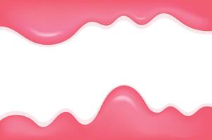 Strawberry Drizzle Background with Tasty Melted Texture Design vector