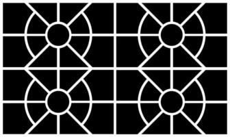 A Black and White Geometric Pattern with Grid and Radial Designs. blank collage frame photo part or picture mockup. frame. picture college. picture frames. vector