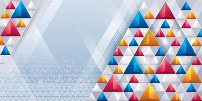 Abstract geometric background with Colorful 3d triangle shape, Modern polygon triangles background. triangle Pattern design vector