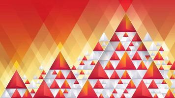 Abstract Red geometric background with 3d triangle shape, Modern polygon triangles background. Triangle Pattern design, Creative ideas for presentations, template, banner, card vector
