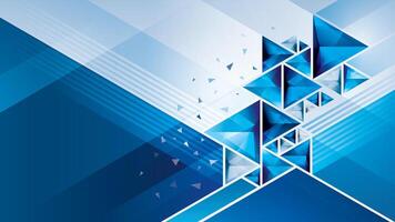 Modern Geometric triangle background. Abstract blue polygon triangles background, 3d triangle shapes design, Creative ideas for business presentations, template, banner, invitation card vector