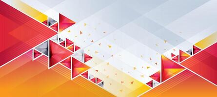 Modern Geometric triangle background. Abstract Red polygon triangles background, 3d triangle shapes design, Creative ideas for business presentations, template, banner, card vector