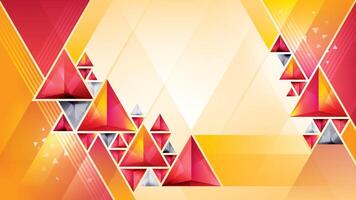Abstract Red polygon triangles background, 3d triangle shapes design. Modern Geometric triangle background, Creative ideas for business presentations, banner, invitation card vector