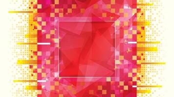 Modern polygon pixel background. Abstract Geometric pixel background, Red Pixel square design vector