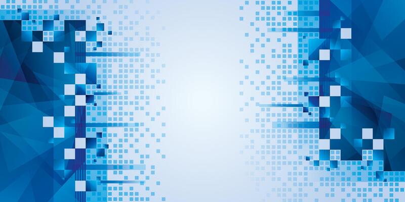 Modern polygon pixel background. Abstract Blue geometric pixel background, Pixel square design, Creative ideas for business presentation, banner, invitation card