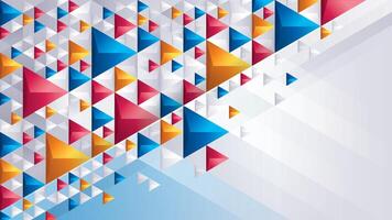 Abstract geometric background with Colorful 3d triangle shape, Modern polygon triangles background. triangle Pattern design, Creative ideas for business presentation, template, banner, invitation card vector