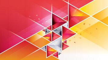 Abstract Red polygon triangles background, Modern Geometric triangle background. 3d triangle shapes, Creative ideas for business presentations, template, banner, card vector