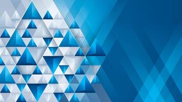 Abstract geometric background with Blue 3d triangle shape, Modern polygon triangles background. Triangle Pattern design, Creative ideas for business presentations, template, banner vector