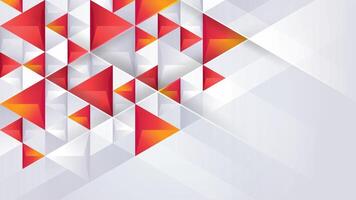 Modern polygon triangles background. Abstract geometric background with 3d triangle shape, Red triangle design, Creative ideas for business presentations, template, banner, card vector