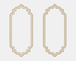 Elegant islamic design set botanical frames and covers text box borders for holy events and invitations vector