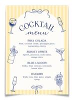 Cocktail Menu with Italian Hand Drawn Element. vector