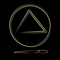 Korean dalgona game with a triangle challenge. vector